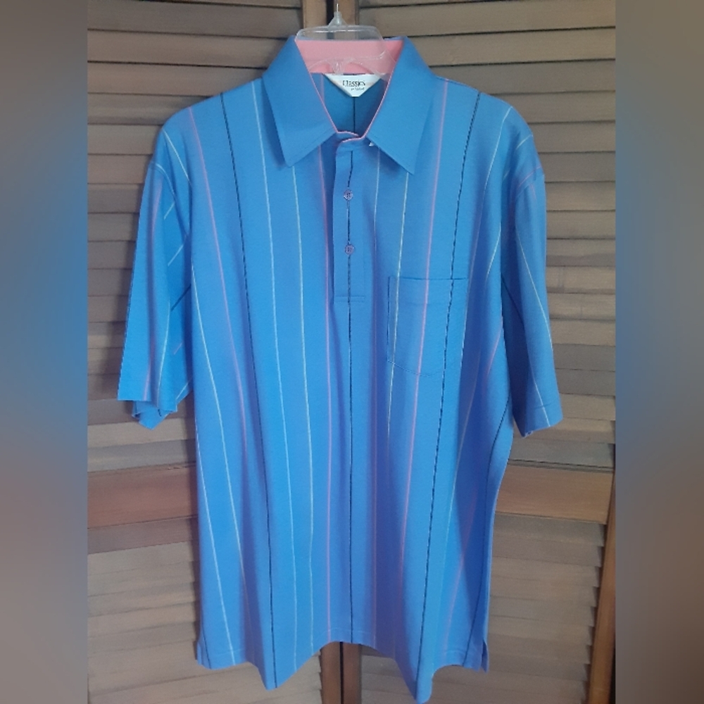 Palmland Blue Striped Men's Shirt